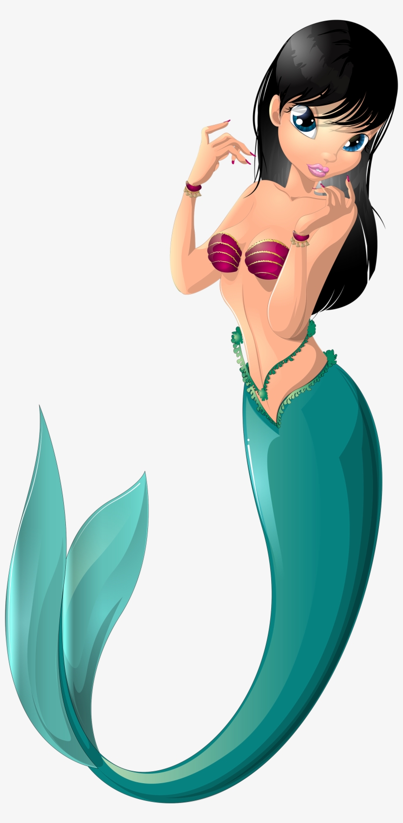 Mermaid Tail Clipart Professional - Mermaid Png, transparent png #57538