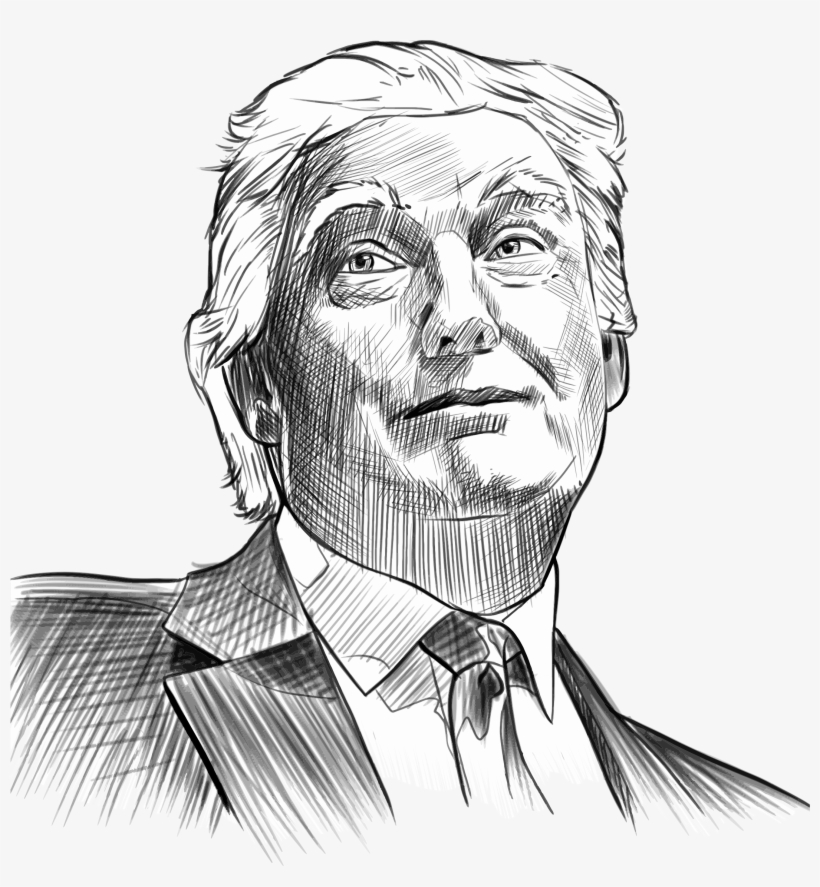 This Free Icons Png Design Of Donald Trump Sketch, transparent png #57581