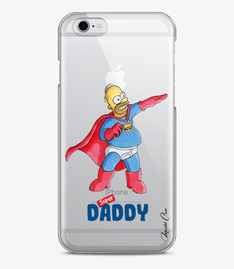 Coque Iphone 6plus/6splus Super Daddy Simpson Watercolor - Iphone 6s, transparent png #57896