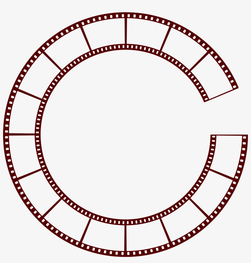 Film Strip Png Vector Black And White Library - Film Strip Circle Png, transparent png #57899