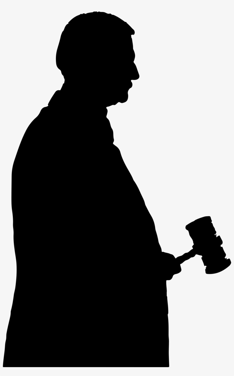 This Free Icons Png Design Of Judge With Gavel Silhouette, transparent png #57937