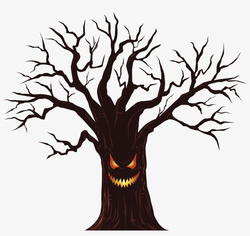Branch Clipart Halloween - Spooky Halloween Clip Art, transparent png #58431
