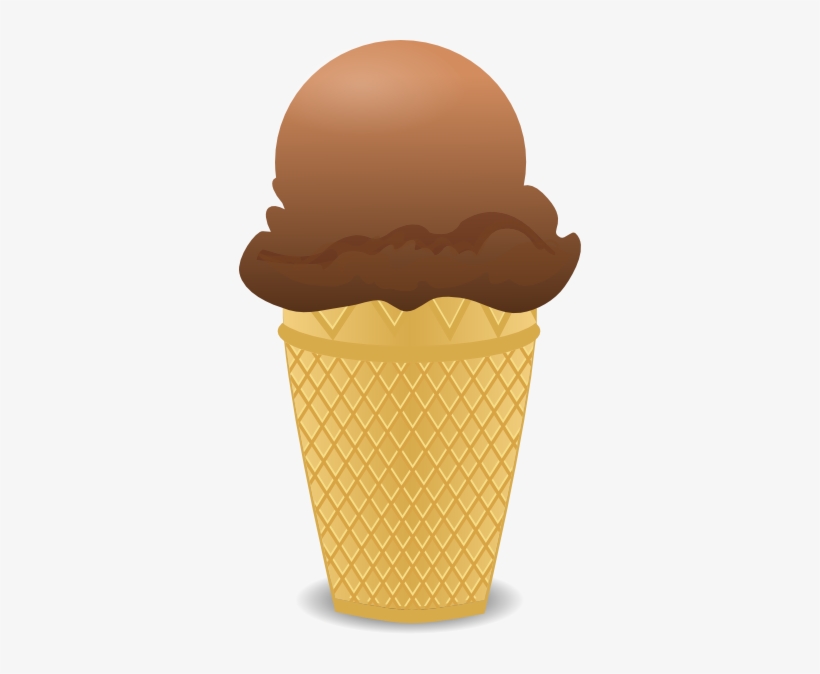 Ice Cream Cone Clip Art - Chocolate Ice Cream Vector, transparent png #58456