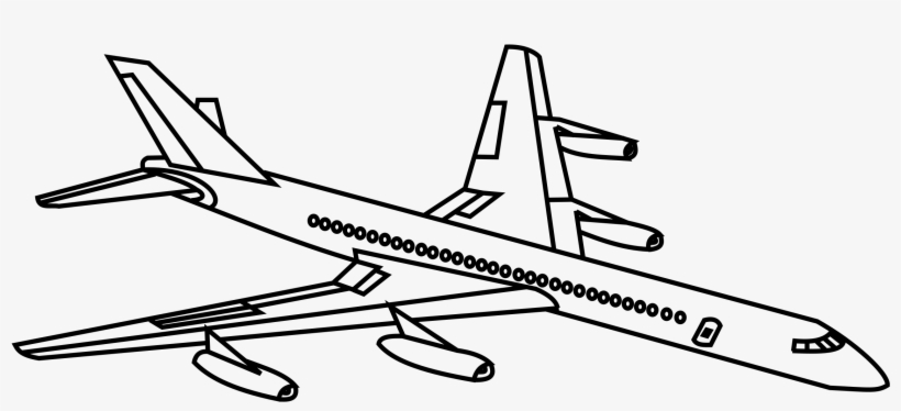 Vector Jet Black And White Png Free - Toy Airplane Line Drawing, transparent png #58511