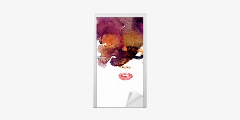 Woman Portrait - Art Print: Ismagilova's Woman Portrait .abstract Watercolor, transparent png #58735