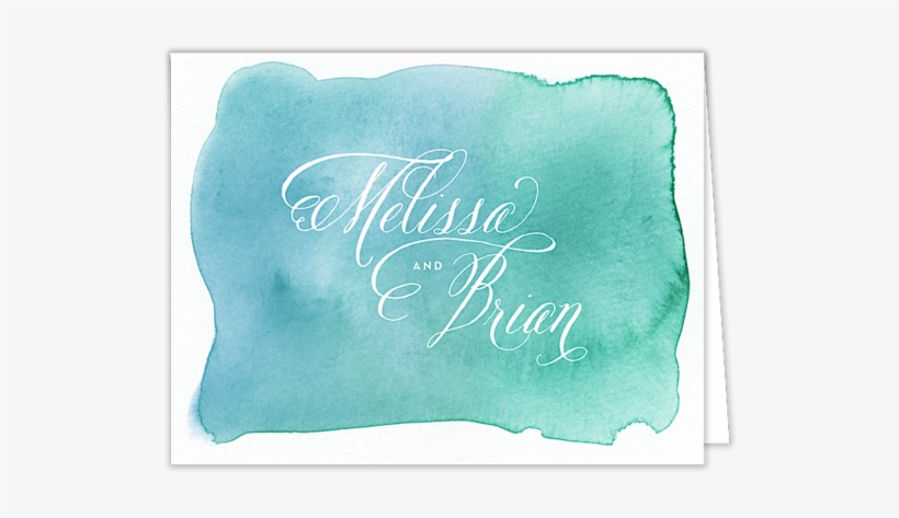Watercolor Wash Folded Note - Calligraphy, transparent png #58890