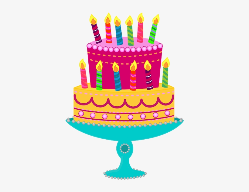 Two Tier Birthday Cake - Birthday Cake Free, transparent png #59108