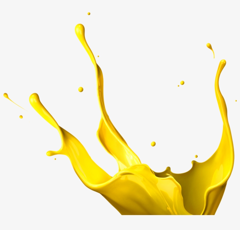 Gold Paint Drip Png Svg Royalty Free Download - Yellow Color Splash Png, transparent png #59134