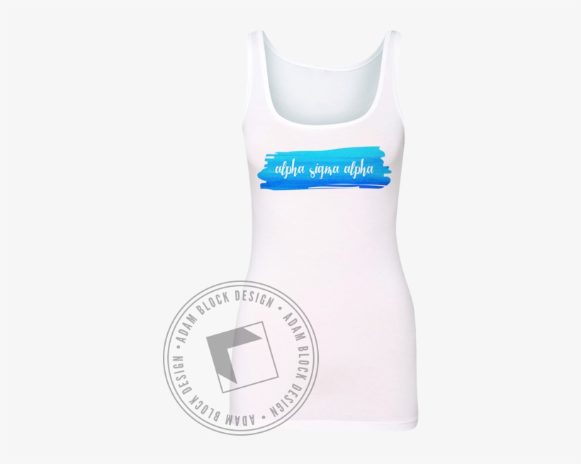 Alpha Sigma Alpha Watercolor Tank - Sigma Nu Snake Shirt, transparent png #59264