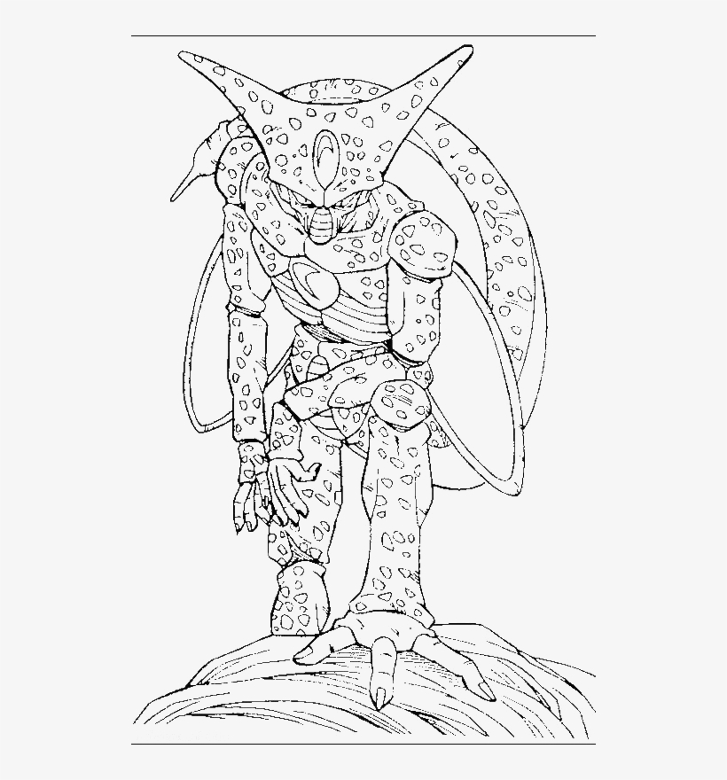 Dragon Ball Monster Cell Coloring Pages - Cell Dragon Ball Para Colorear, transparent png #59301