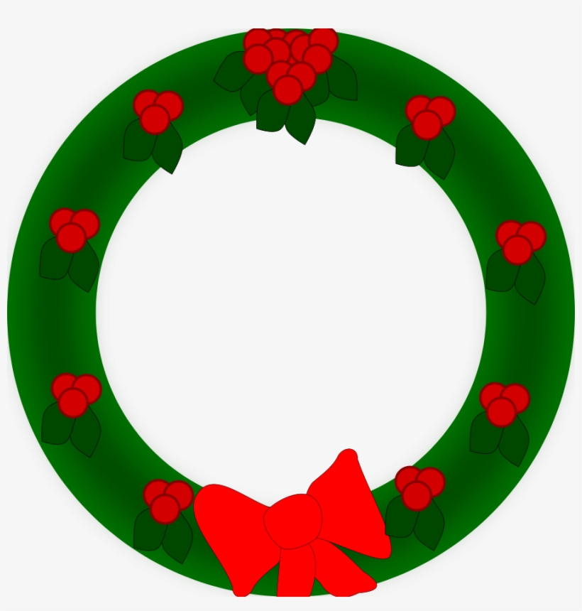 Wreath Clipart Happy Holiday - Guirlanda De Natal Desenho, transparent png #59303