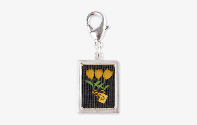 Custom Spring Yellow Watercolor Tulips Bouquet Charm, - 2017 Total Solar Eclipse Charms, transparent png #59533