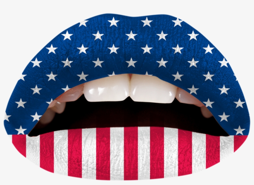 Limited Edition - American Flag - Violent Lips The American Flag Temporary Lip Appliques, transparent png #59632