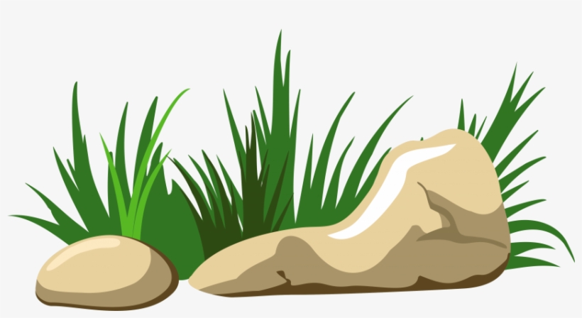 Rock Clipart Grass Patch - Grass Png Cartoon, transparent png #59655