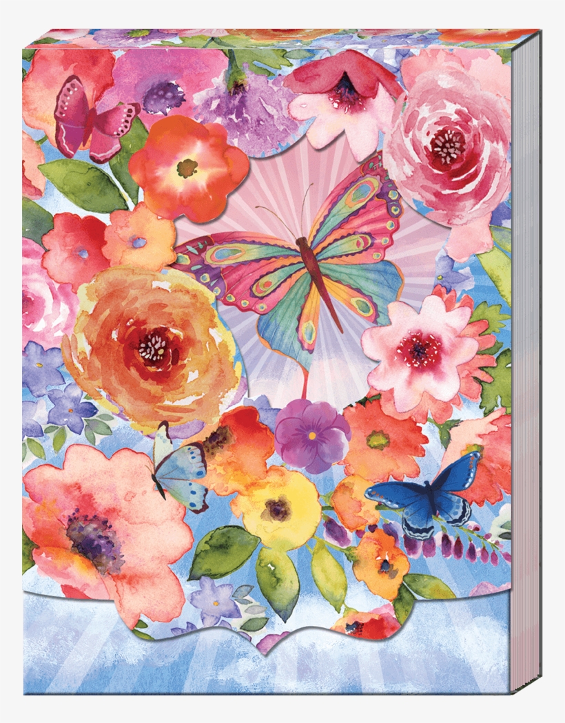 Butterfly Floral Window Pocket Note Pad - Notebook, transparent png #59871