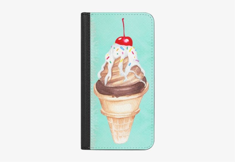 Watercolor Ice Cream Cone Cherry Casetify - Iphone, transparent png #59891