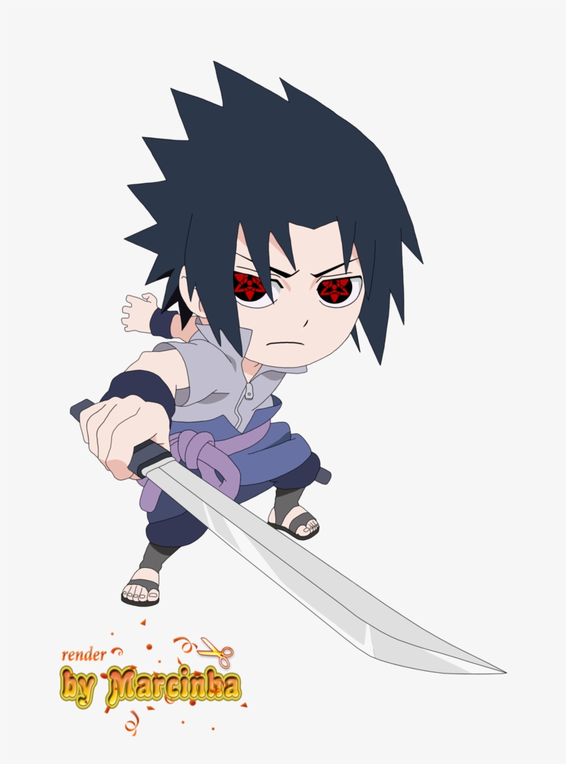 Render Chibi Sasuke Eternal Mangekyou By Marcinha20 - Sasuke Chibi Sharingan, transparent png #500533