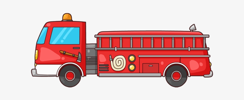 We Learned About Fire Safety When We Visited The Fire - Red Fire Truck Clip Art, transparent png #502220