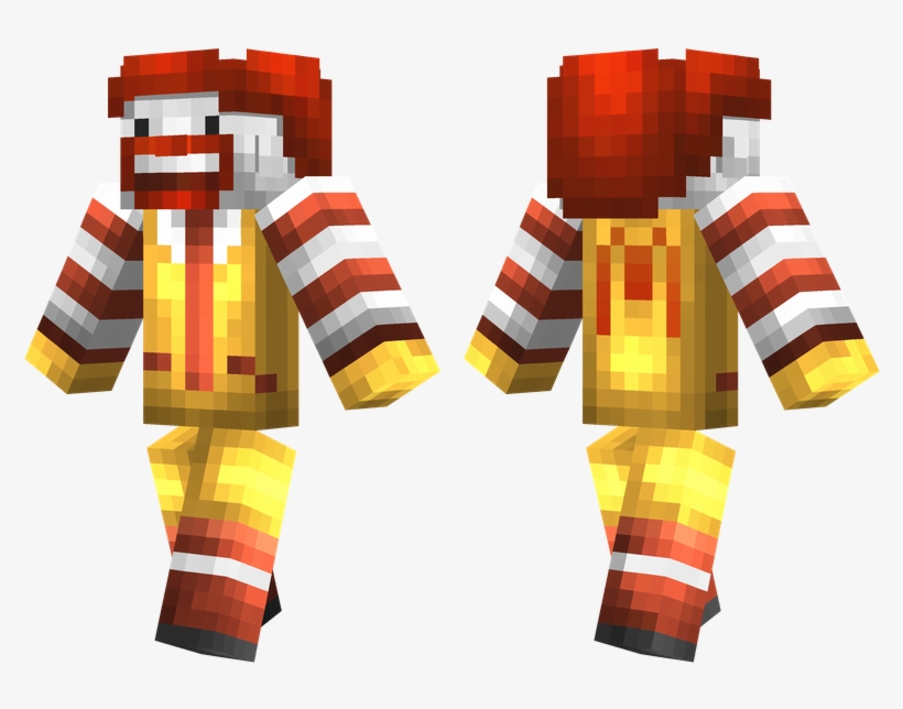 Ronald Mcdonald - Minecraft Ronald Mcdonald Skin, transparent png #502224