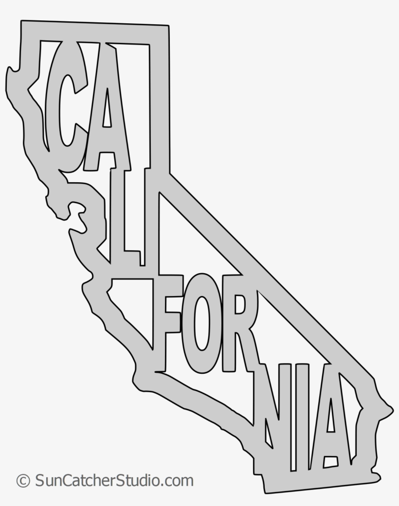 California Map Shape Text, Outline Scalable Vector - Pattern, transparent png #502417