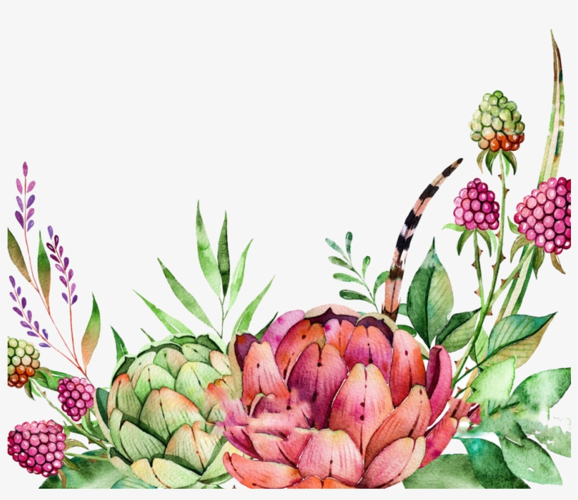 Free Watercolor Crane Pattern Png - Floral And Succulent Clipart, transparent png #503058