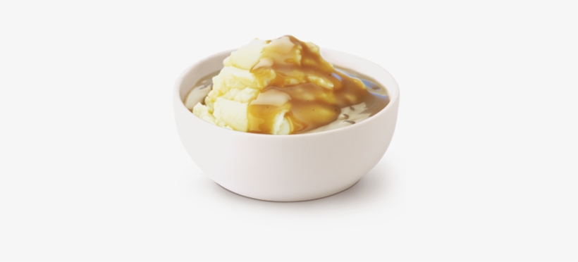 Black And White Mashed Potatoes And Gravy More Information - Mashed Potato With Gravy Png, transparent png #503159