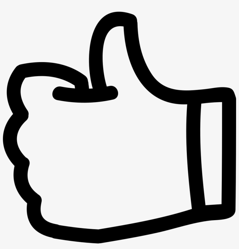 Like Thumb Up Hand Drawn Symbol Outline Comments - Free Icon Thumbs Up, transparent png #503764