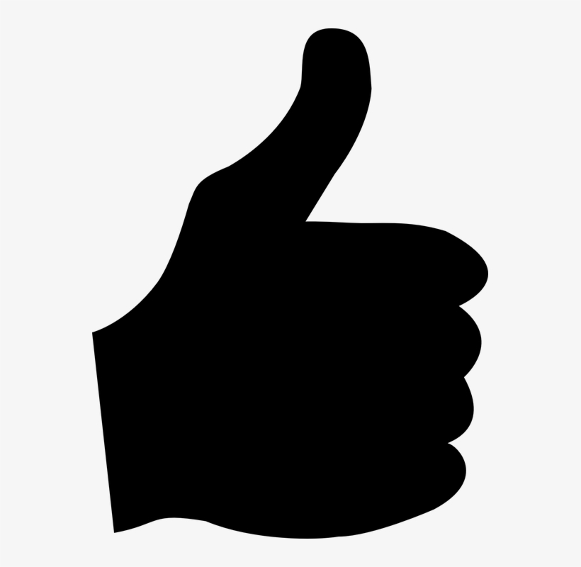 Thumb - Thumbs Up Silhouette Png, transparent png #503822