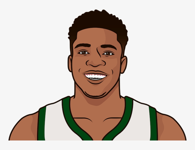 Giannis Antetokounmpo Is The First Player With At Least - Kyrie Irving Cartoon Head, transparent png #504107