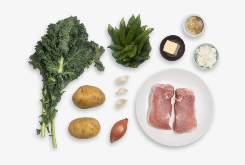 Spiced Pork Chops & Mashed Potatoes With Kale, English - Goat, transparent png #504539