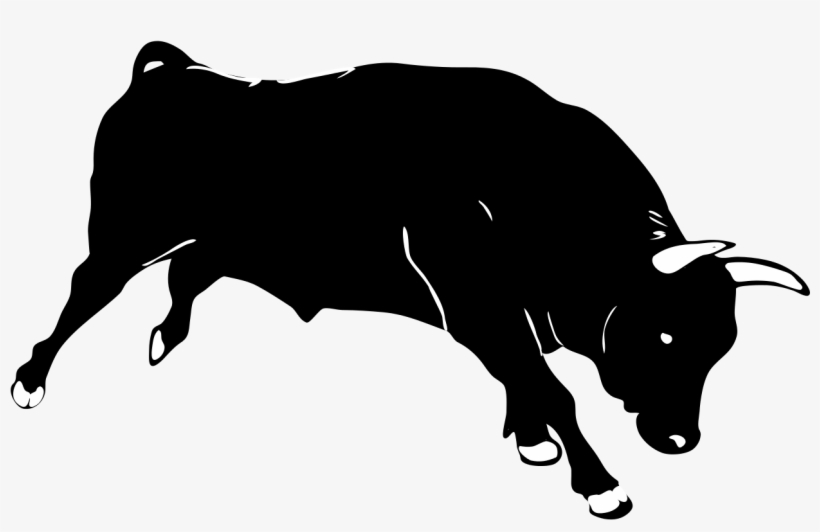 Cow Transparent Bull - Silhouette Of A Bull, transparent png #504597