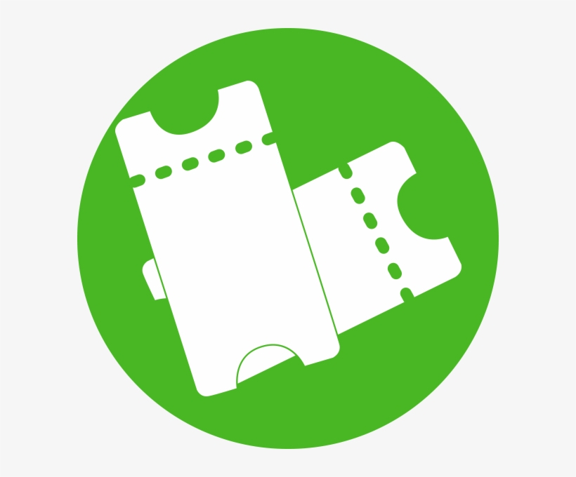 Ticketing System Icon - Green Ticket Icon Png, transparent png #505364