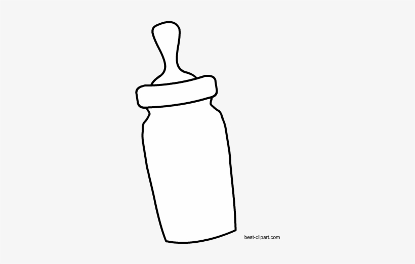 Black And White Milk Bottle Clipart - Glass Milk Bottle, transparent png #505639