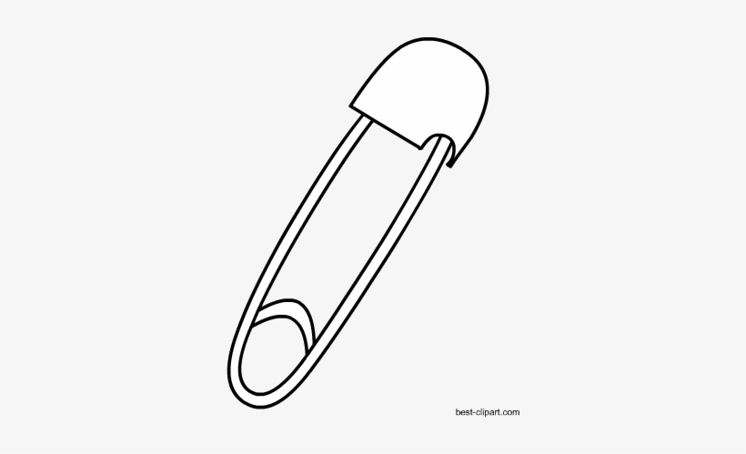 Black And White Safety Pin Clipart - Singer Professional Style Safety Pins, transparent png #505642
