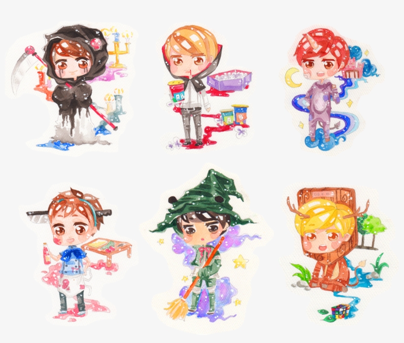 Exo For Halloween - Drawing, transparent png #505951