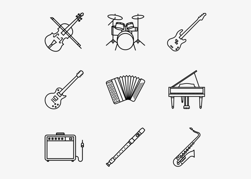 Musical instruments sketches – MasterBundles