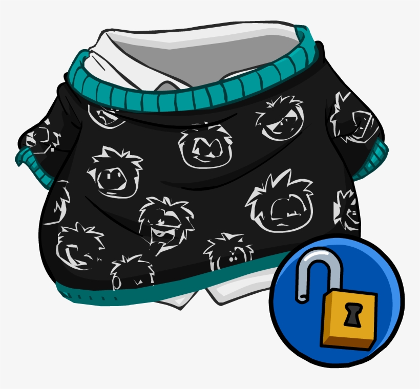 White And Black Puffle Sweater Icon - Club Penguin Sweater, transparent png #506229