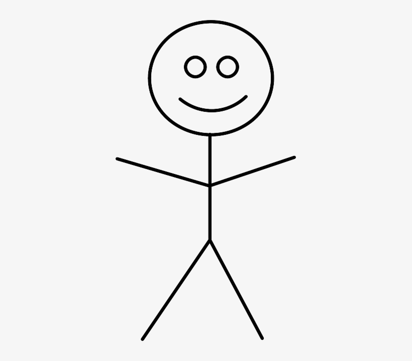 Baby, Black, Stick, Outline, Drawing, People, Boy - Stick Man Clip Art, transparent png #506253