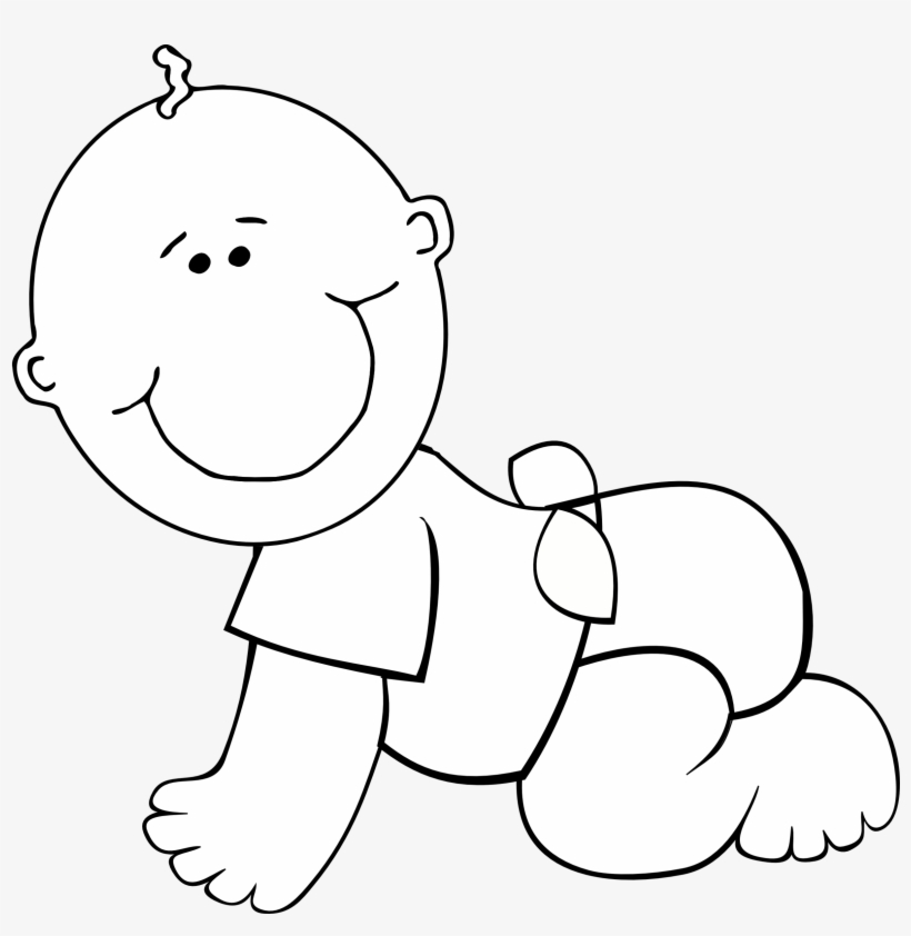 Baby Boy Clipart Black And White - Baby Clipart Black And White, transparent png #506381