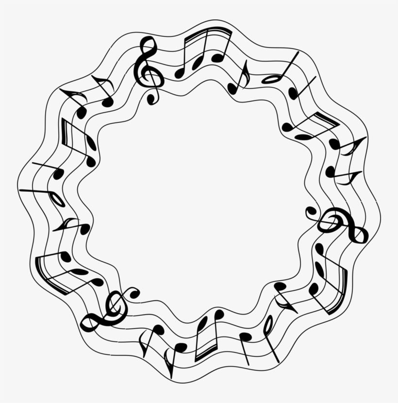 Musical Note Sound Circle Clef Free Commercial Clipart - Musical Notes Circle Png, transparent png #506402