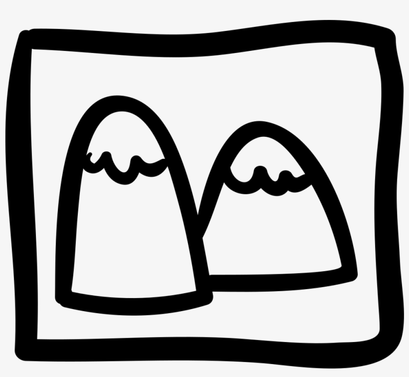 Mountains Hand Drawn Image Outline Comments - Icon, transparent png #506546