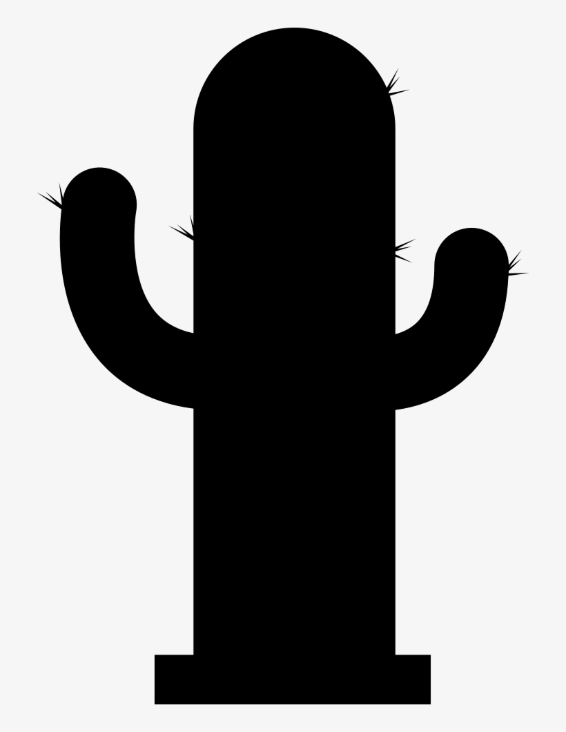 Cactus Silhouette Svg Png Icon Free Download - Silhueta Cacto, transparent png #506563