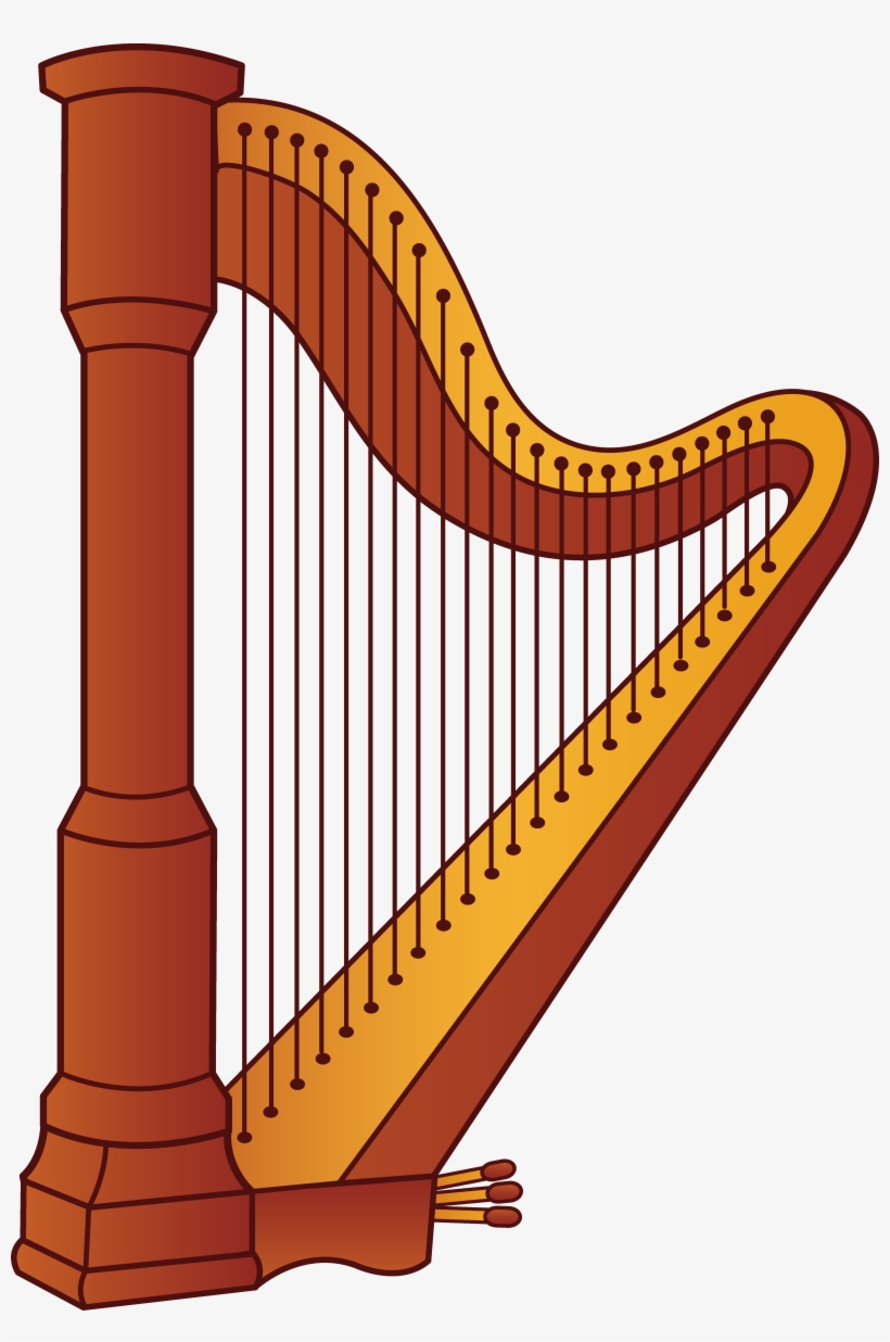 Harp Musical Instrument Pinterest - Harp Clipart, transparent png #506565