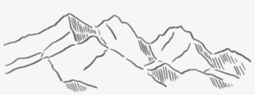 Ftestickers Mountain Outline Doodle Black - Mountain Drawing, transparent png #506588