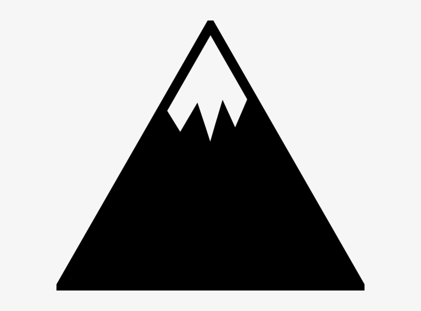 Mountain outline png for kids mountain with snow clipart free