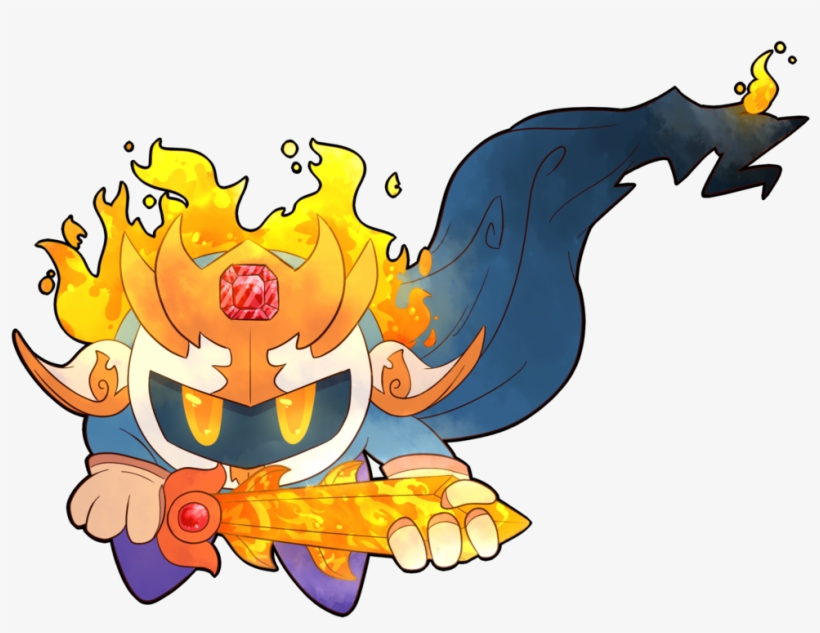 Fire Meta Knight By Doritodemon2 On Deviantart - Magolor X Meta Knight, transparent png #507124
