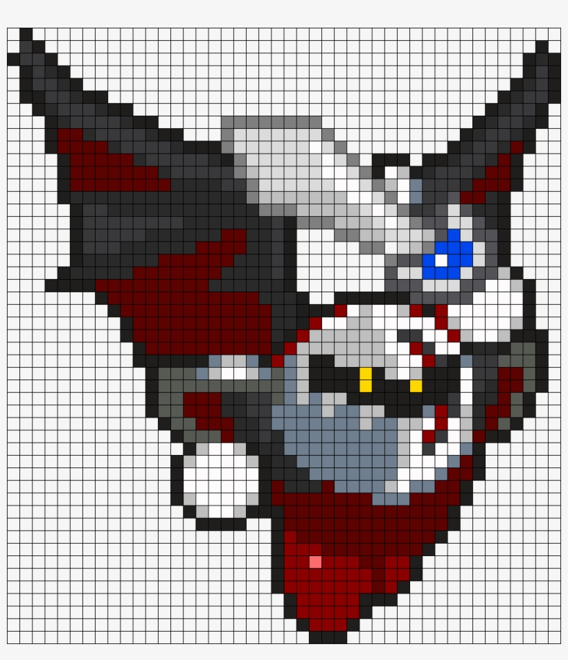 Dark Meta Knight Perler Bead Pattern / Bead Sprite - Meta Knight Pixel Art, transparent png #507627