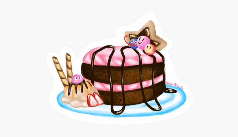 Kirby Deserts By Shadedpenumbra - Kirby Cake Png, transparent png #507952