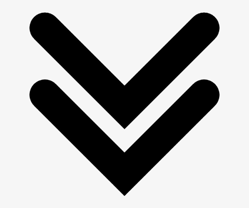 Arrow Of Double Angle Pointing Down Vector - Double Arrow Pointing Down, transparent png #508007
