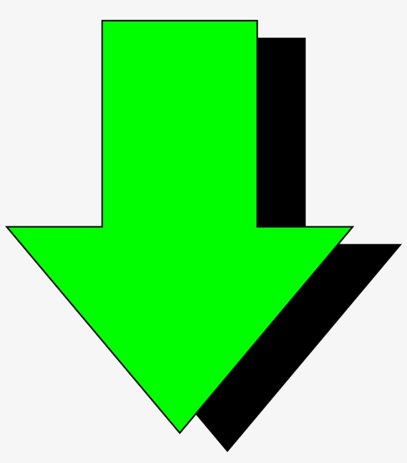Arrow Green - 3d Arrow Pointing Down, transparent png #508267